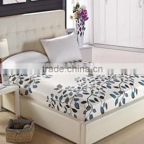 Wholesale Custom Print Fitted Bed Sheet, Rubber Fitted Sheet photo-5