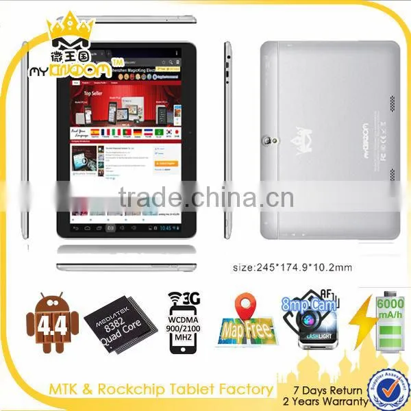10 Inch Quad Core MTK8382 Mykingdom Phone Android 4.4 Tablet Gps photo-6