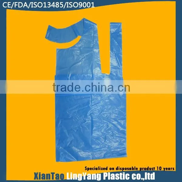 28" x 46" White Plastic Disposable Apron, Pack of 100 photo-4