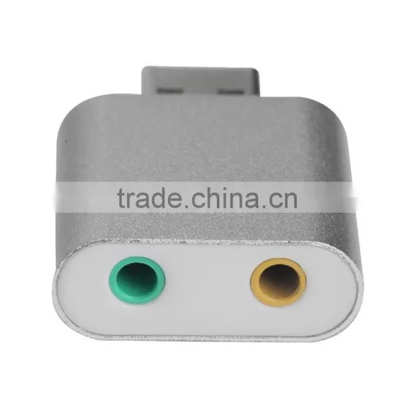 Aluminum Alloy Sound Card Adapter, Virtual 7.1 Channel Usb Sound Adapter, 7.1 Channel Sound Card photo-2