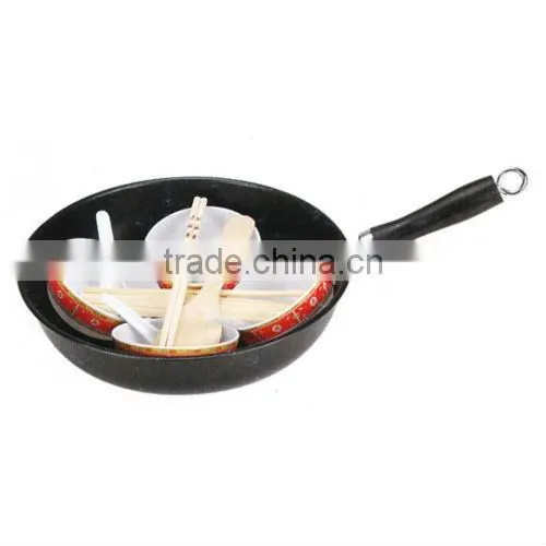 Wok Set,chinese Wok,wok With Bowl Chopsticks photo-2