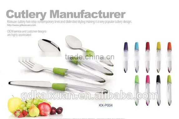 Scientific Dinner Utensils Plastic Handle Stainless Steel Cutlery Wholesale photo-2