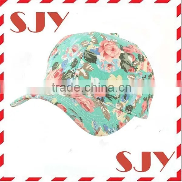 Design Your Own 100% Cotton Flower Print Baseball Cap photo-3