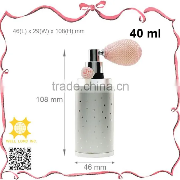 Design Frosted Glass 25ml Fragrance Spray Bottle With Rose Decoration photo-5