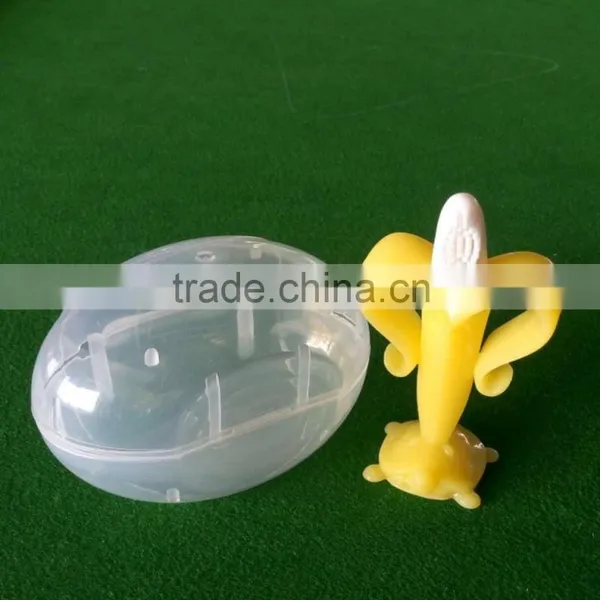BPA Free Silicone Baby Toothbrush Banana Teether Toys, Baby Banana Teething Toothbrush for Infants photo-4