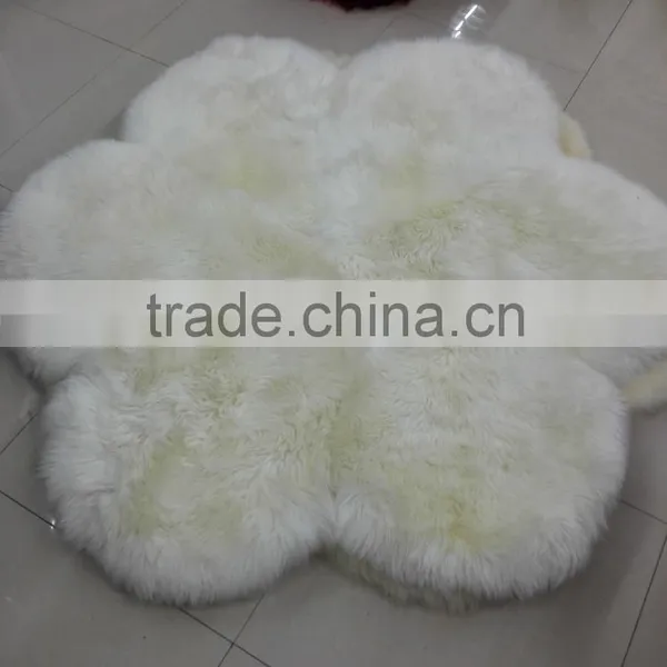 New Style Wholesale Flower Shape Sheep Fur Blanket photo-2