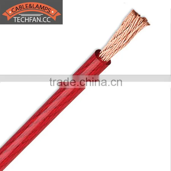 Black Transparent CCA OFC CCA 0GA/2GA/4GA/6GA Car Audio Power Wire With High Quality