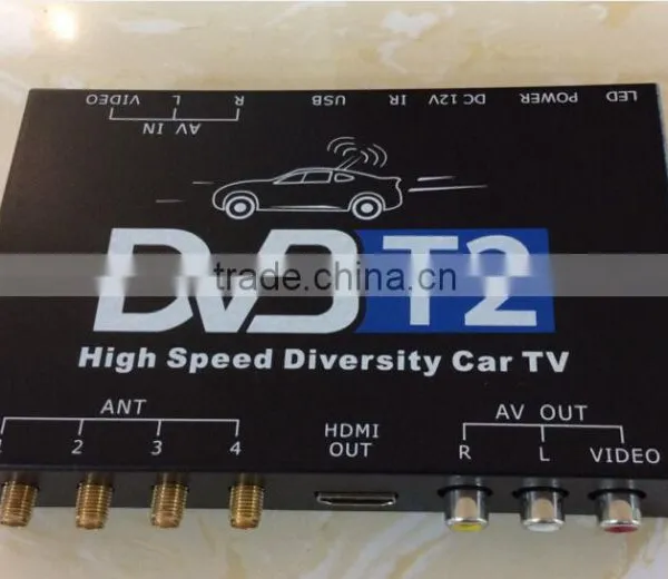 DVB-T24 hd Car DVB-T2 MPEG4 Digital Set Top Box 4 Tuner 4 Antenna USB High Speed photo-4