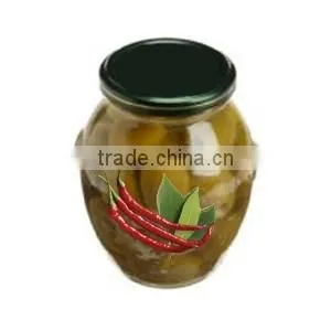 High Quality 100% Tunisian Table Olives,Green Olives With Cayenne Peppers & Laurel,Table Olives 370 ml Glass Jar photo-2