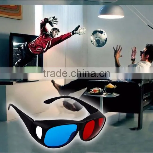 Kawachi Professional Resin Frame 3D Glasses Anaglyph Glasses for Movie Game-Red & Cyan photo-3