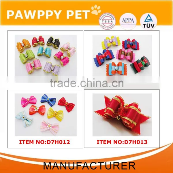 Polka Dot Printed Layer Bows for Cats With Stones photo-3