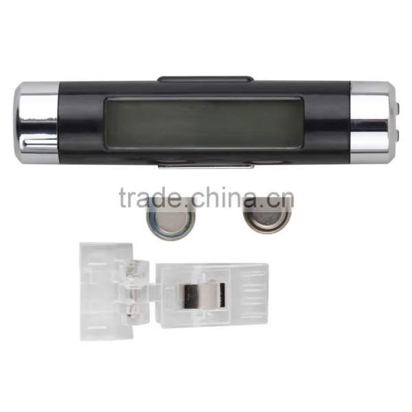 New 2in1 Car Auto LCD Clip-on Digital Backlight Automotive Thermometer Clock Calendar photo-4