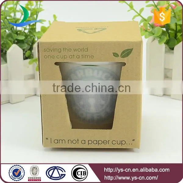 Factory Travel Reusable Ceramic White Starbucks Mug With Lid photo-5