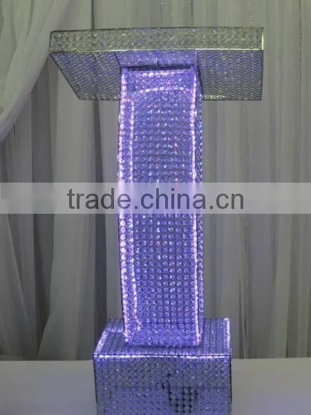 Crystal Podium Pillar, Podium on Square Pillar, Wedding Podium photo-2