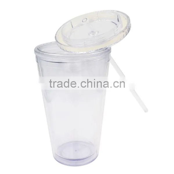 16oz Customized Logo Plastic Cheap Coffee Cups for Sale,Thin Wall Plastic Drink Tubing photo-3