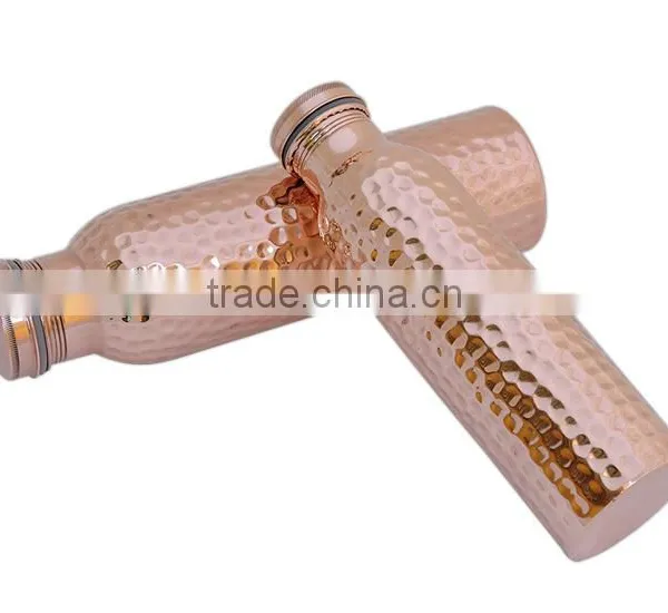 Handmade Pure Copper Design Water Bottle 600 and 900 ml photo-2