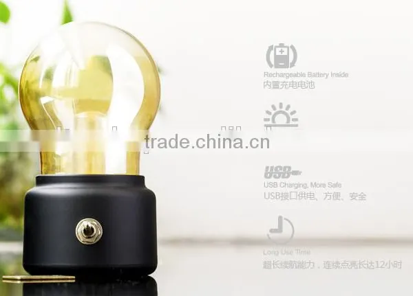 England Style Retro Bulb Light, LED Charge Table Lamp Night Lamp photo-5