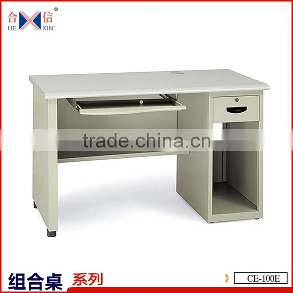 Steel Wood Computer Desk Office Desk Table With CPU Holder photo-2