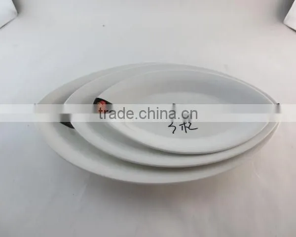 Good Quality Wholesale White Porcelain Dinner Plate Set WithOlive-Shaped photo-2