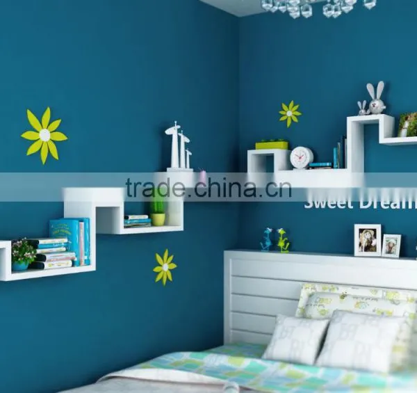 New Design Eco-friendly MDF Wood Home Wall Shelf Lovely Wall Decorative S Shape Mount Shelf Wholesale photo-4