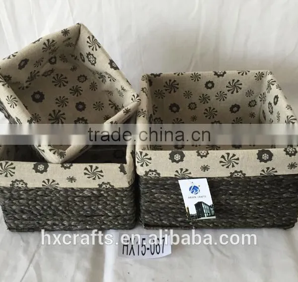 Hot Sell Set Of 3 Brown Rattique Storage Baskets photo-5