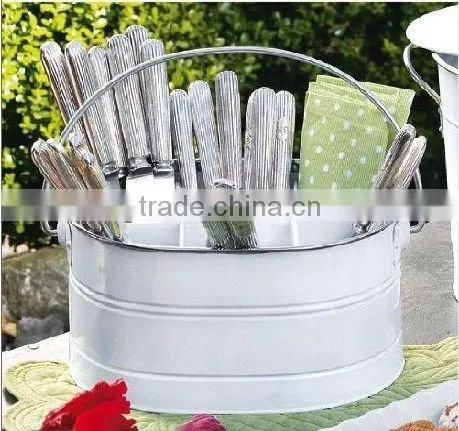 Galvanized Kitchen Utensil Holder photo-3