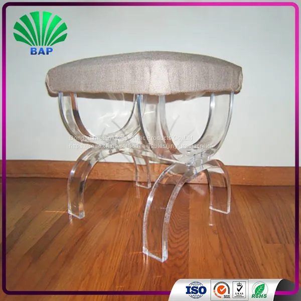 Modern Ghost Bar Side Stool Acrylic Counter Stool Plexiglass Seat Height Stool photo-4