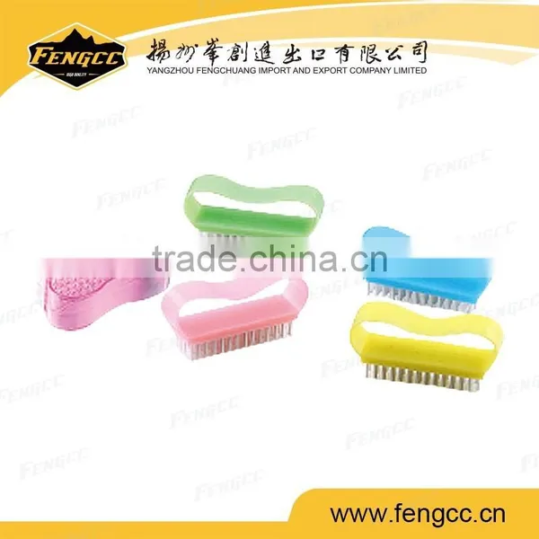 High Quality Transparent Plastic Small Handle Cleaning Bath Brush photo-3