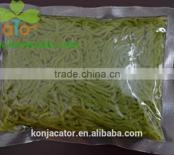 Instant Konjac Noodle Low Calories High Fibre Konjac Shirataki Capellini With Spinach photo-2