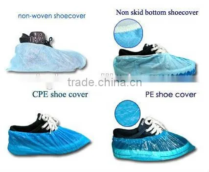 Disposable Plastic Nonwoven Safety Overshoes , Antislip Protective Shoe Cove photo-3