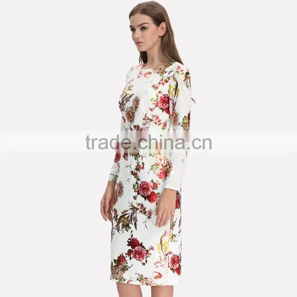 2017 New Digital Print Design Ladies Fashion Dress With Pictures photo-4