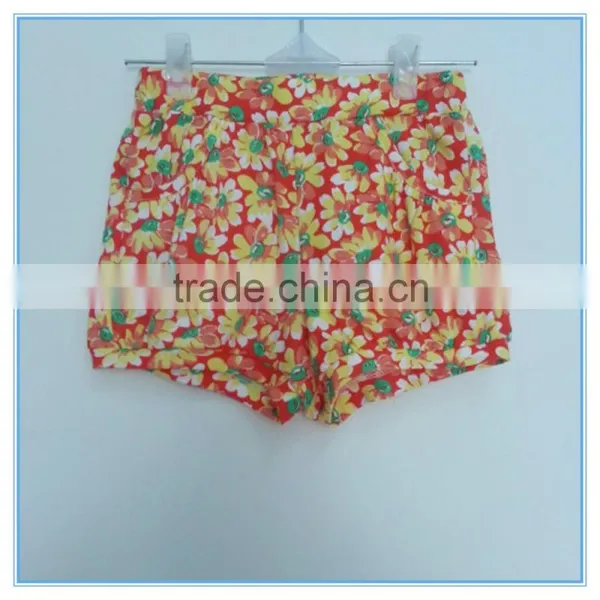 OEM Factory Price Super Comfortable 100%cotton Fabric Children Girl's Pants Stretch Colorful Pants Flower Printed Pants Trousers photo-3