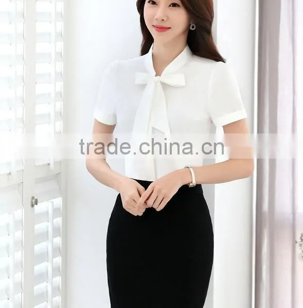 Women White Formal Uniform Shirts Designs/ladies Formal Shirt Design photo-6