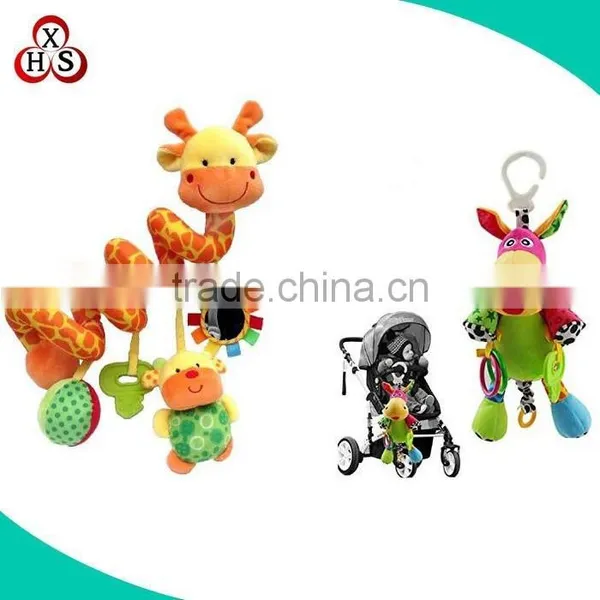 OEM toy manufacture soft plush baby rattles baby toy
