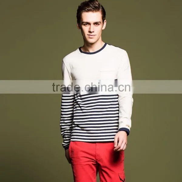 Men's Apparel Fashion Dry Fit Contrast Striped Polo Shirt photo-2