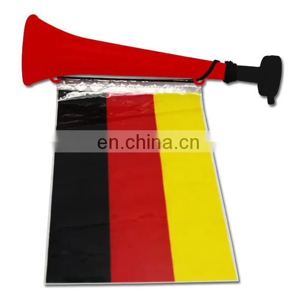 German Fan Plastic French Horn With Flag photo-2