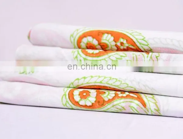 Indian Beautiful Hand Block Cotton Fabric Crafting Dressmaking Sewing Fabric By Meter