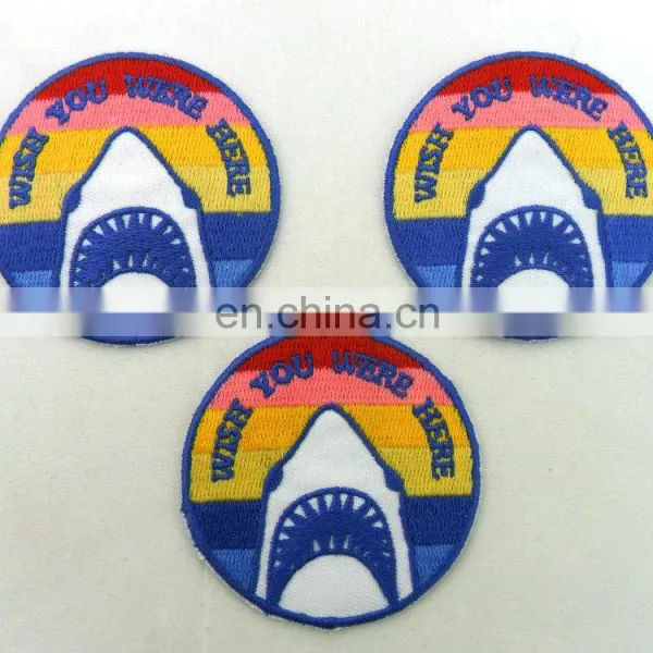 Custom Promotional 100% Polyester Cartoon Embroidery Patches Sew on photo-3