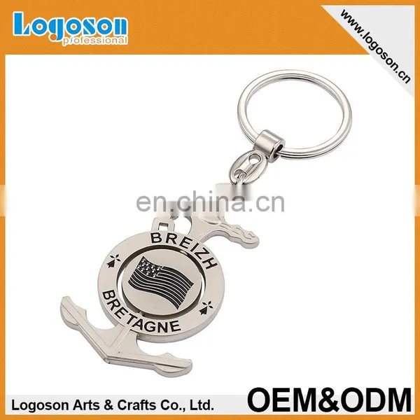OEM/ODM Zinc Alloy Nickel Plated Custom Logo Metal Keychain for Saleing photo-3