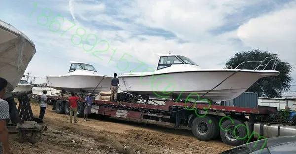 8.6m Fiberglass Boat With Twin Engines Fishing Boat photo-3