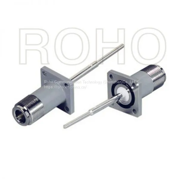 Low Pim 4 Hole Flange RF Coaxial N Connector for Coaxial Cable photo-4