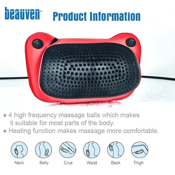 Beauven Deep Tissue Kneading Massager for Home or Car Relaxtion photo-3