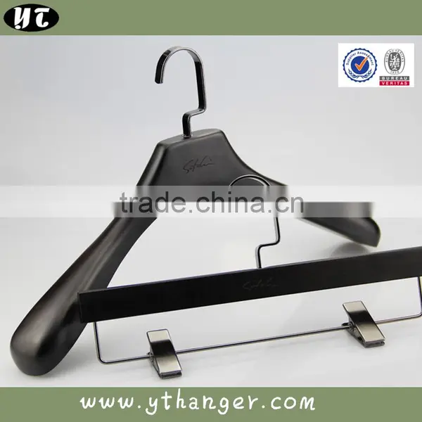 HA6794 Durable Solid Wood Tops Hanger Bottom Velvet Pants Hanger photo-2