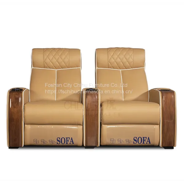 Luxury Home Cinema Power Motion Reclining Chair Cinema Theater Villa Reclinable Sofas photo-3