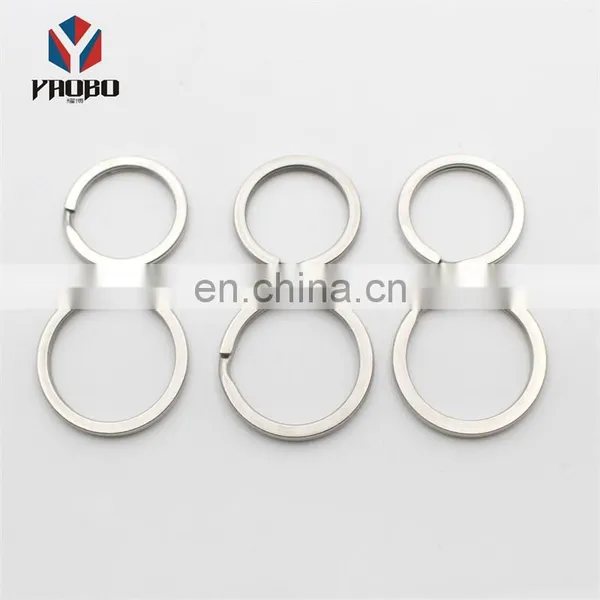 Various Styles Engraved Flat Keyring Stainless Steel Key Chain Ring Metal Split Key Ring For Accessories Use photo-5