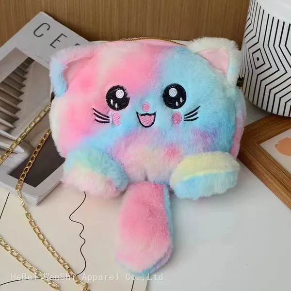 19Wholesale Plush Bag Cute One Shoulder Oblique Straddle Bag Animal Bag Super Cute Cat Bag photo-5