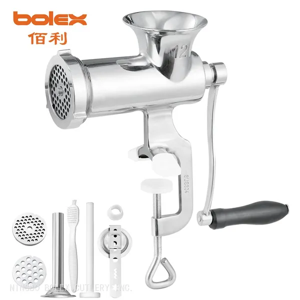 Tabletop Stainless Steel Manual Hand Meat Mincers Choppers Grinders #5 #8 #10 #22 #32 Produced by Bolex Cutlery China photo-5