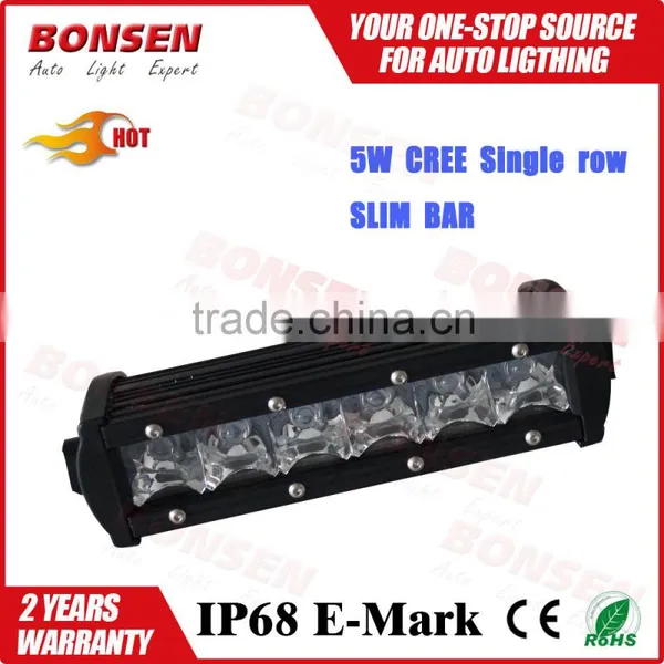 Auto Led Boat Lights 30W Slim 6000K ac Waterproof Led Light Bar From China Factory photo-2