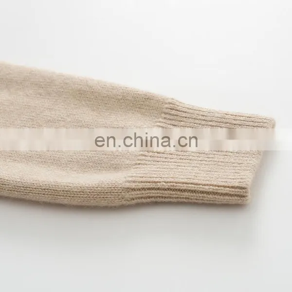Women's Casual Winter V-Neck Pullover 100% Pure Cashmere Thick Sweater With OEM Service photo-5