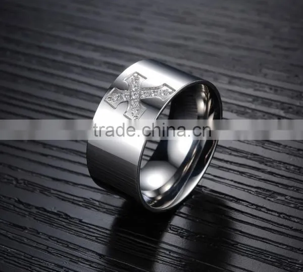 316L Stainless Steel Men's Ring Cross Retro Swagger Punk Rock Goth Band Boyfriend Gift photo-3